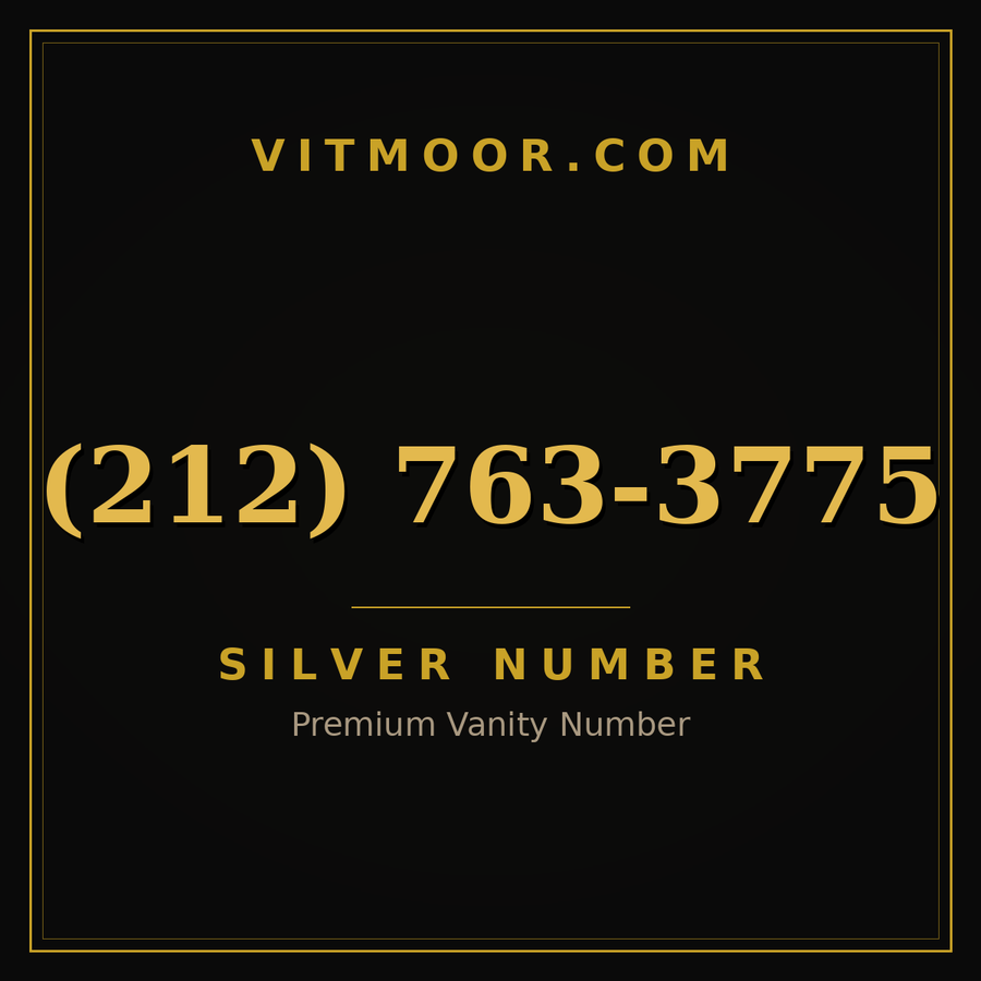 VITMOOR Silver premium number (212) 763-3775