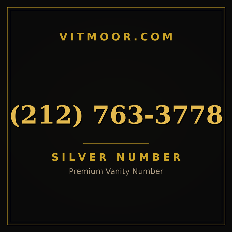 VITMOOR Silver premium number (212) 763-3778