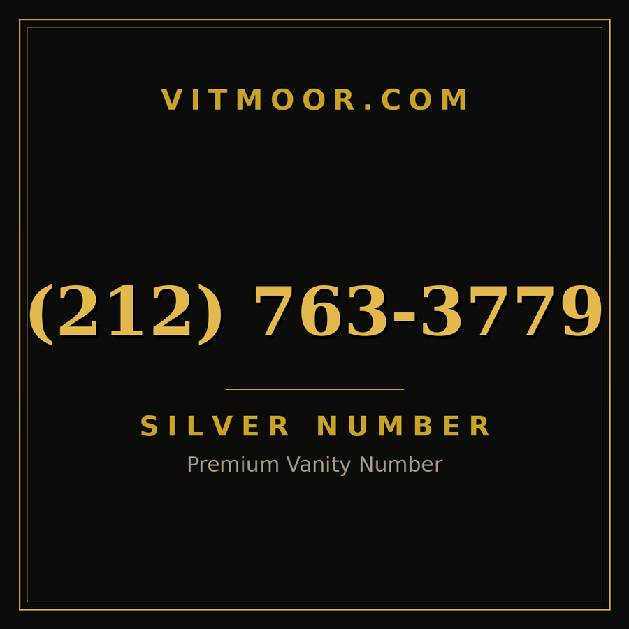 VITMOOR Silver premium number (212) 763-3779