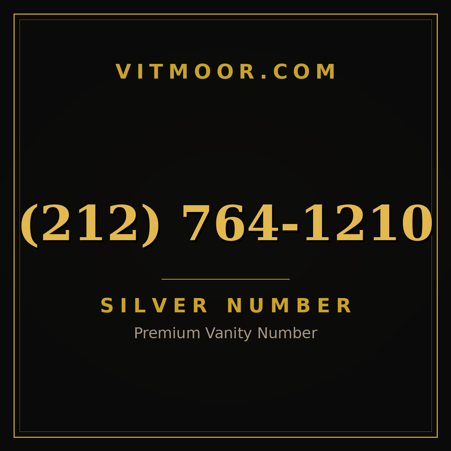 VITMOOR Silver premium number (212) 764-1210