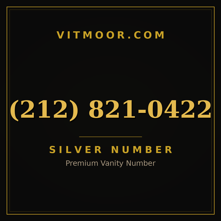 VITMOOR Silver premium number (212) 821-0422