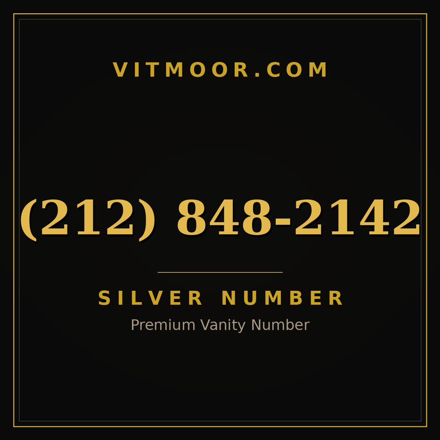 VITMOOR Silver premium number (212) 848-2142