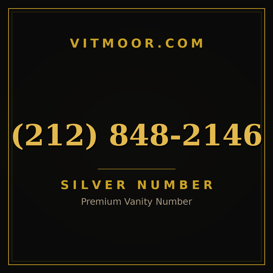 VITMOOR Silver premium number (212) 848-2146