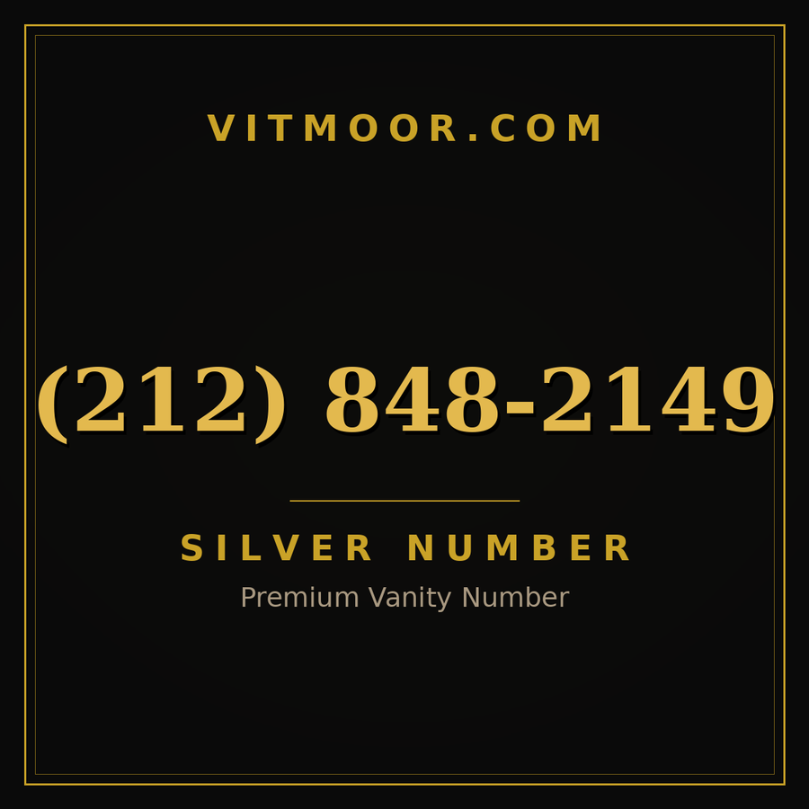 VITMOOR Silver premium number (212) 848-2149