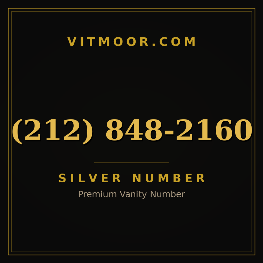 VITMOOR Silver premium number (212) 848-2160