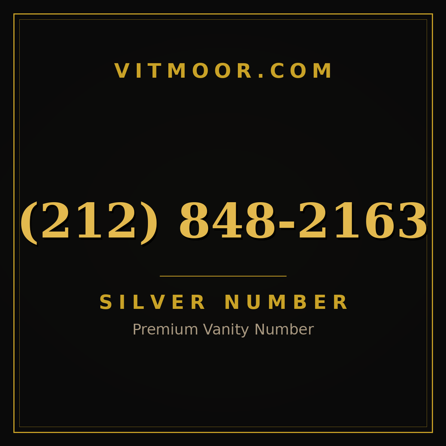VITMOOR Silver premium number (212) 848-2163