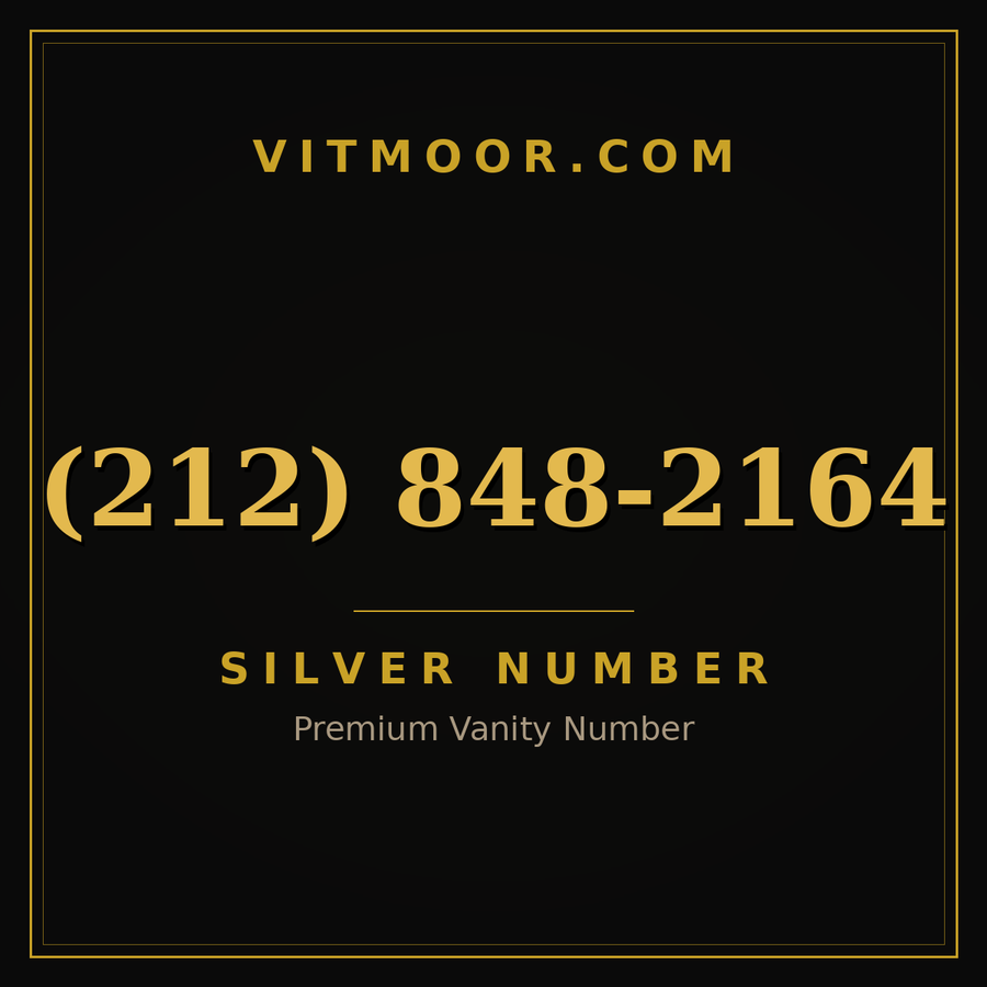 VITMOOR Silver premium number (212) 848-2164