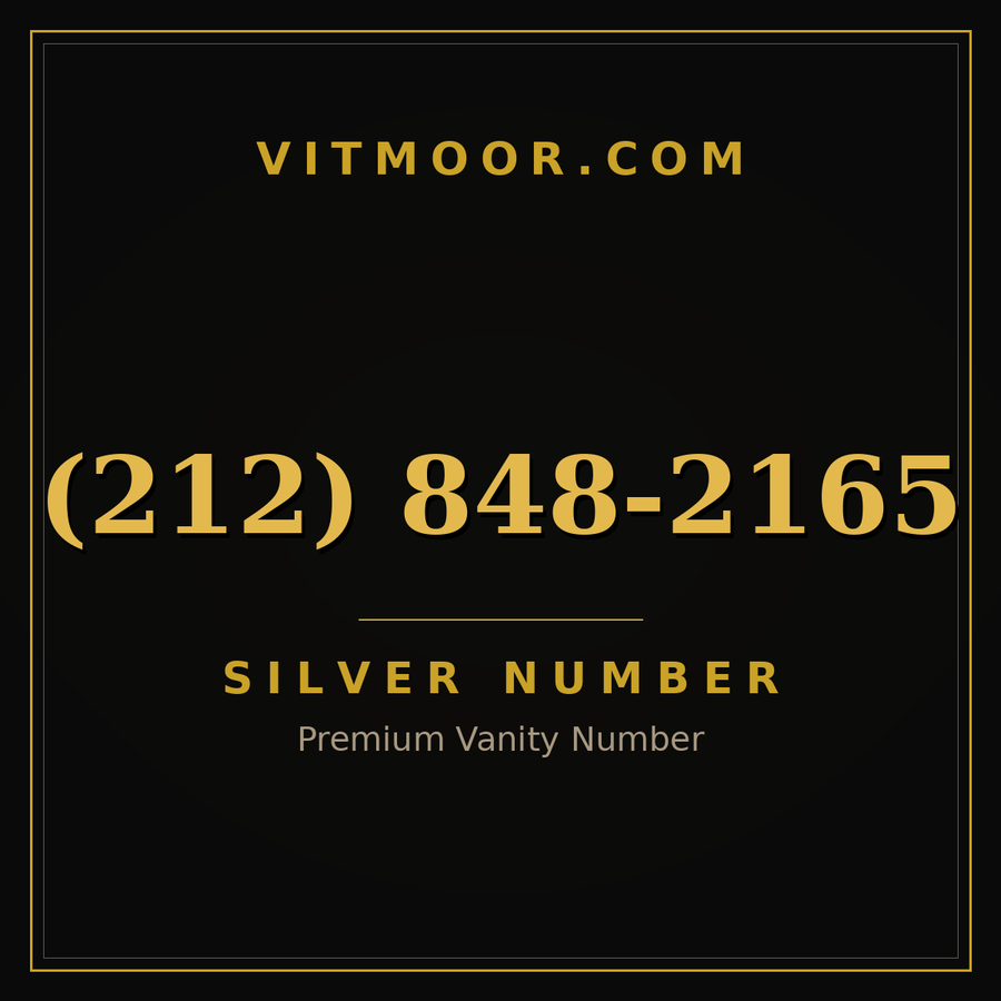 VITMOOR Silver premium number (212) 848-2165