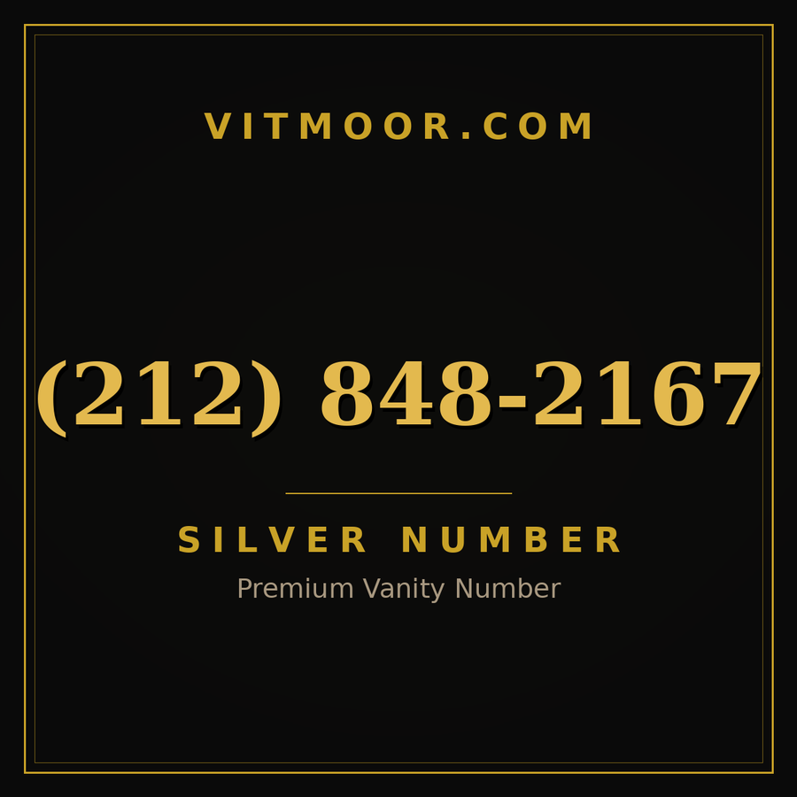 VITMOOR Silver premium number (212) 848-2167