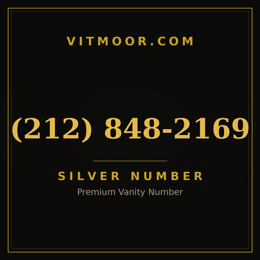 VITMOOR Silver premium number (212) 848-2169