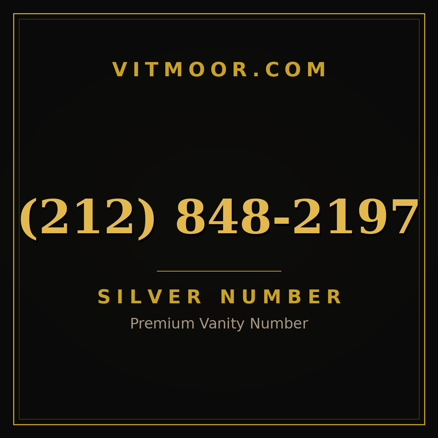 VITMOOR Silver premium number (212) 848-2197