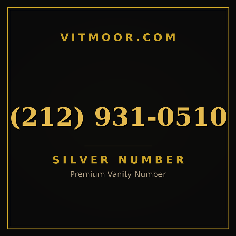 VITMOOR Silver premium number (212) 931-0510