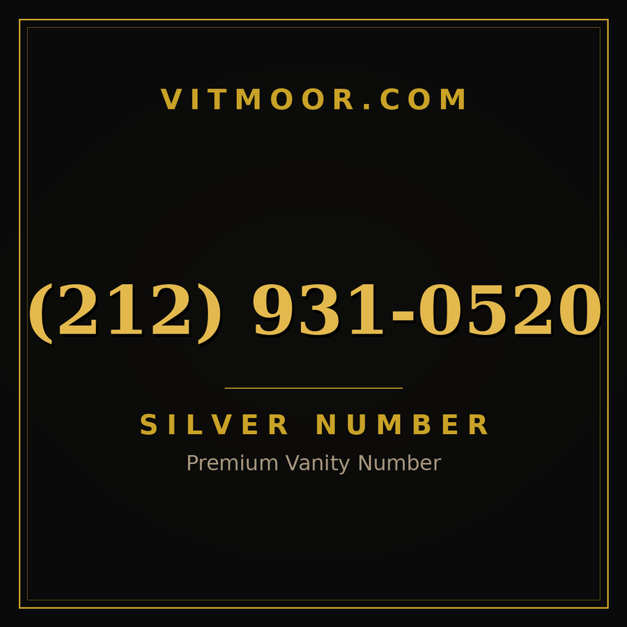 VITMOOR Silver premium number (212) 931-0520