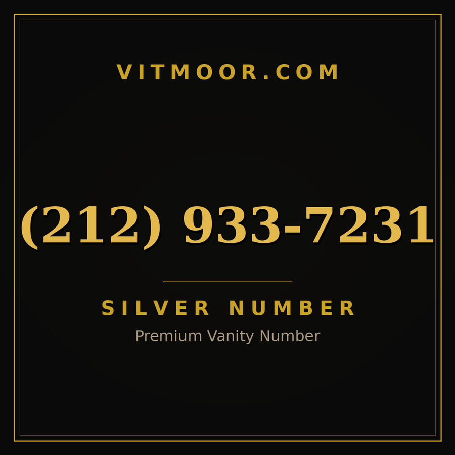 VITMOOR Silver premium number (212) 933-7231