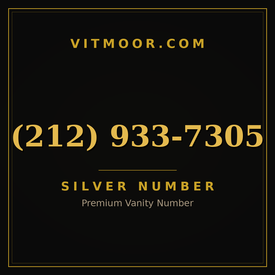 VITMOOR Silver premium number (212) 933-7305