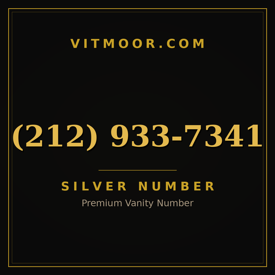VITMOOR Silver premium number (212) 933-7341