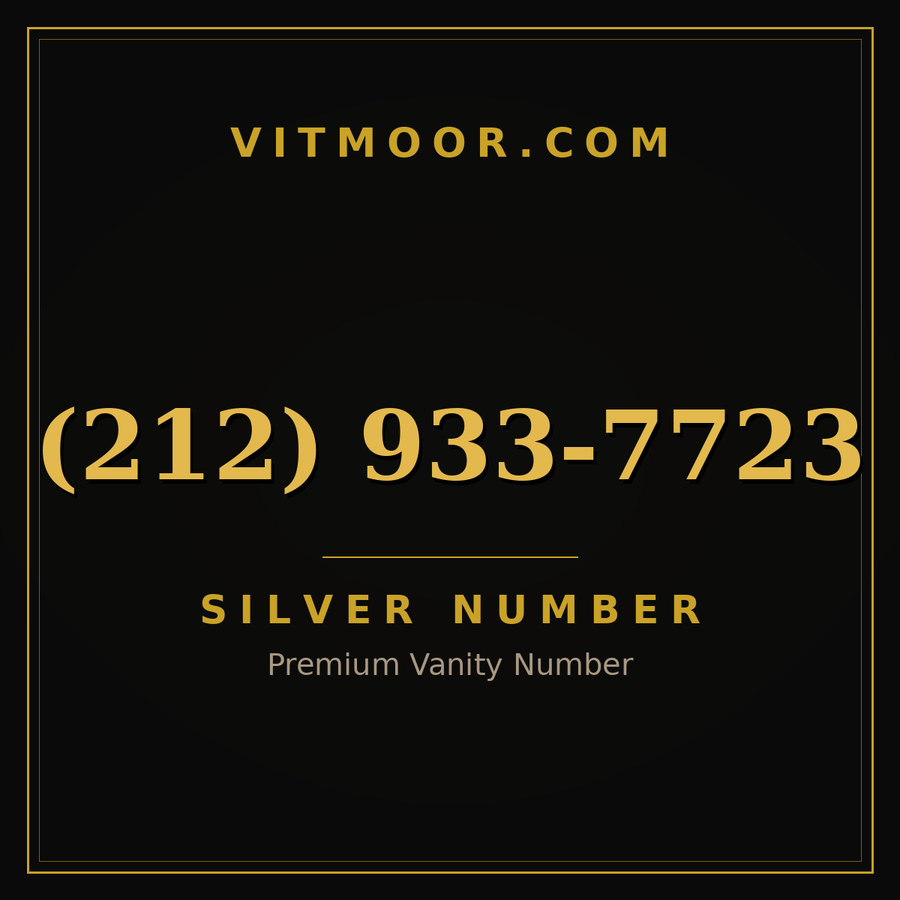 VITMOOR Silver premium number (212) 933-7723