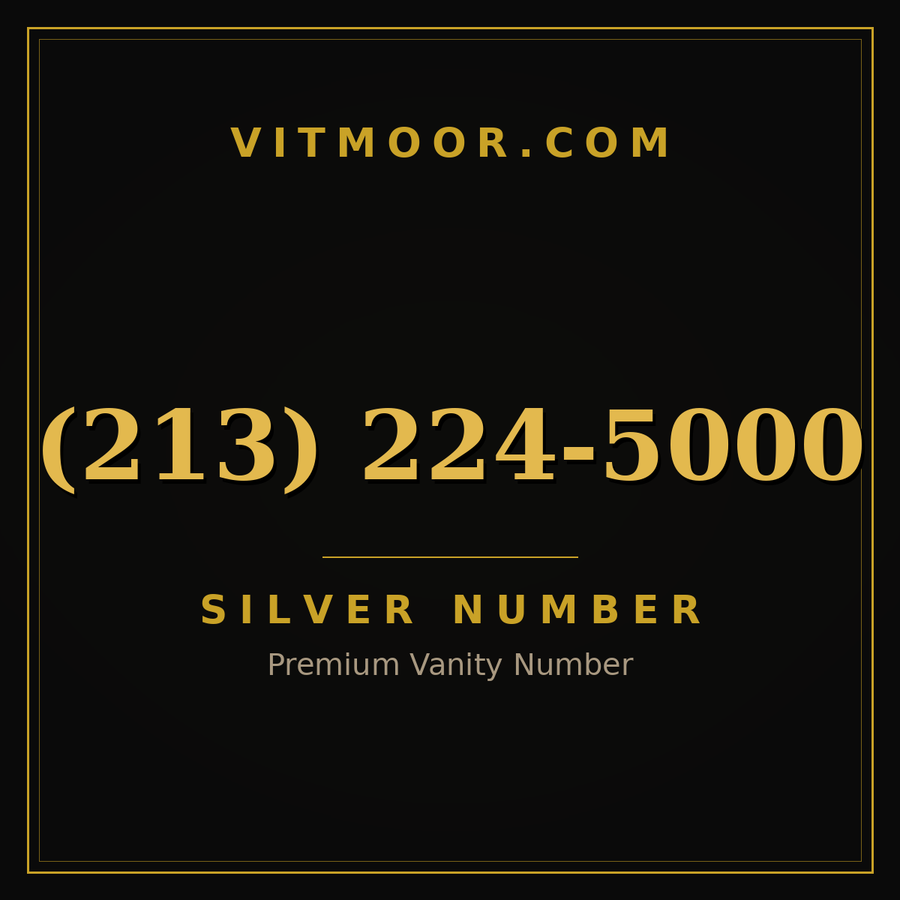 VITMOOR Silver premium number (213) 224-5000