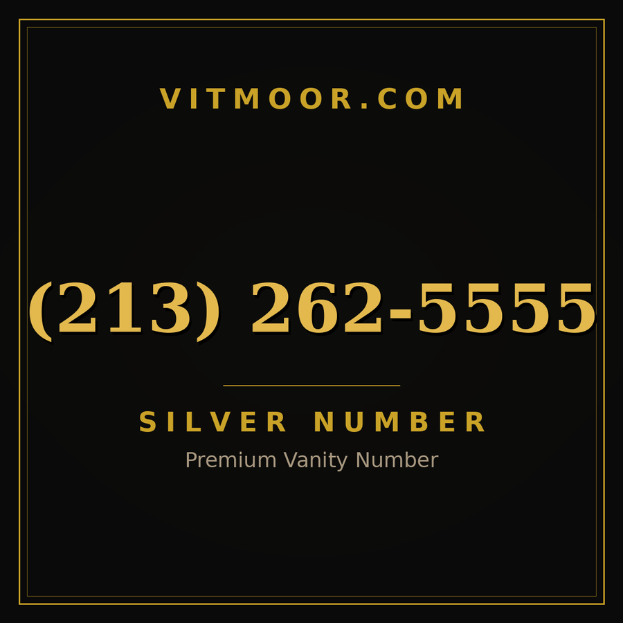 VITMOOR Silver premium number (213) 262-5555