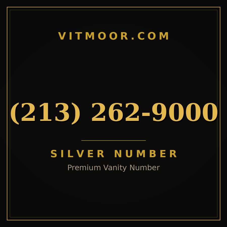 VITMOOR Silver premium number (213) 262-9000