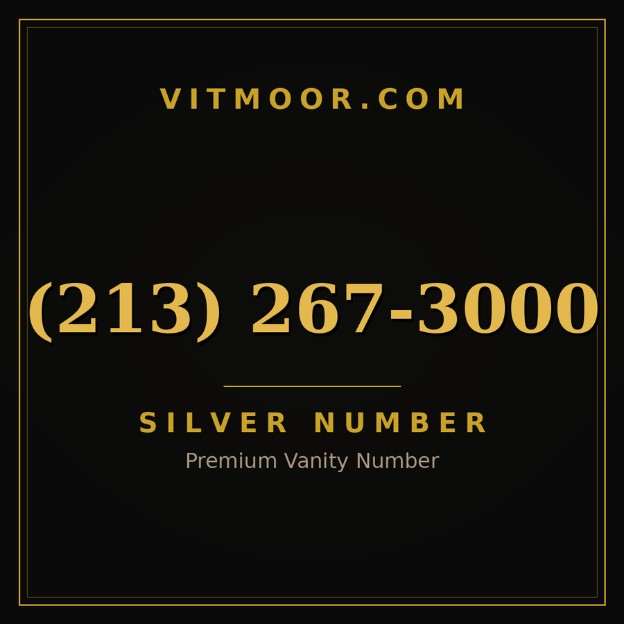 VITMOOR Silver premium number (213) 267-3000