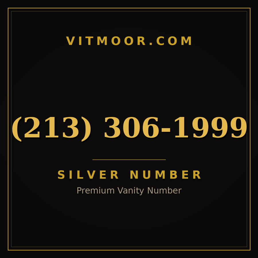 VITMOOR Silver premium number (213) 306-1999