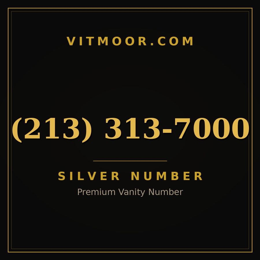 VITMOOR Silver premium number (213) 313-7000