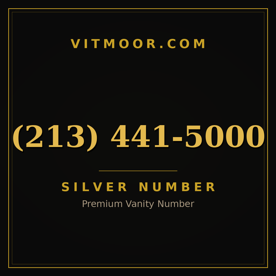 VITMOOR Silver premium number (213) 441-5000