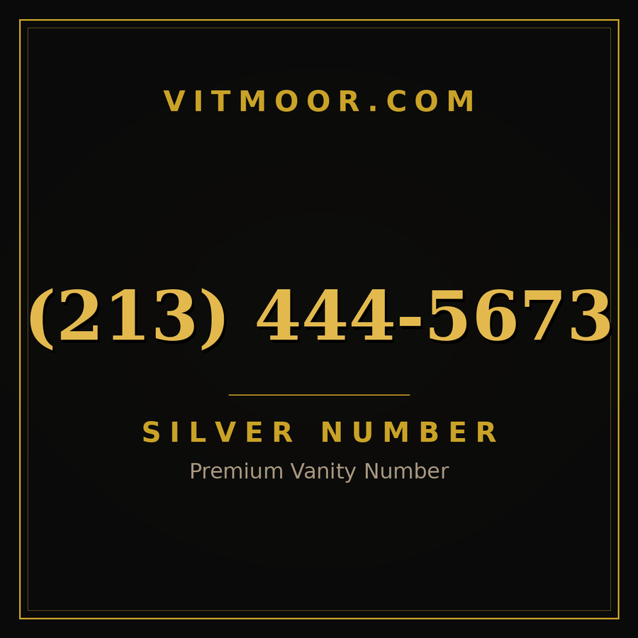 VITMOOR Silver premium number (213) 444-5673