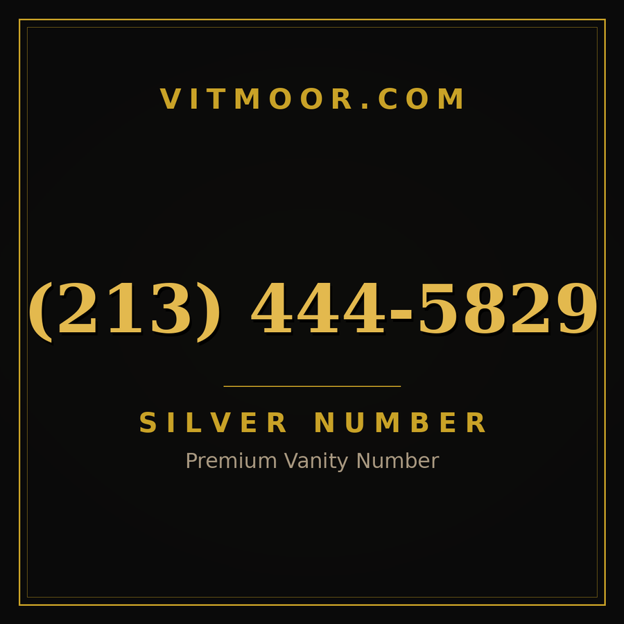 VITMOOR Silver premium number (213) 444-5829