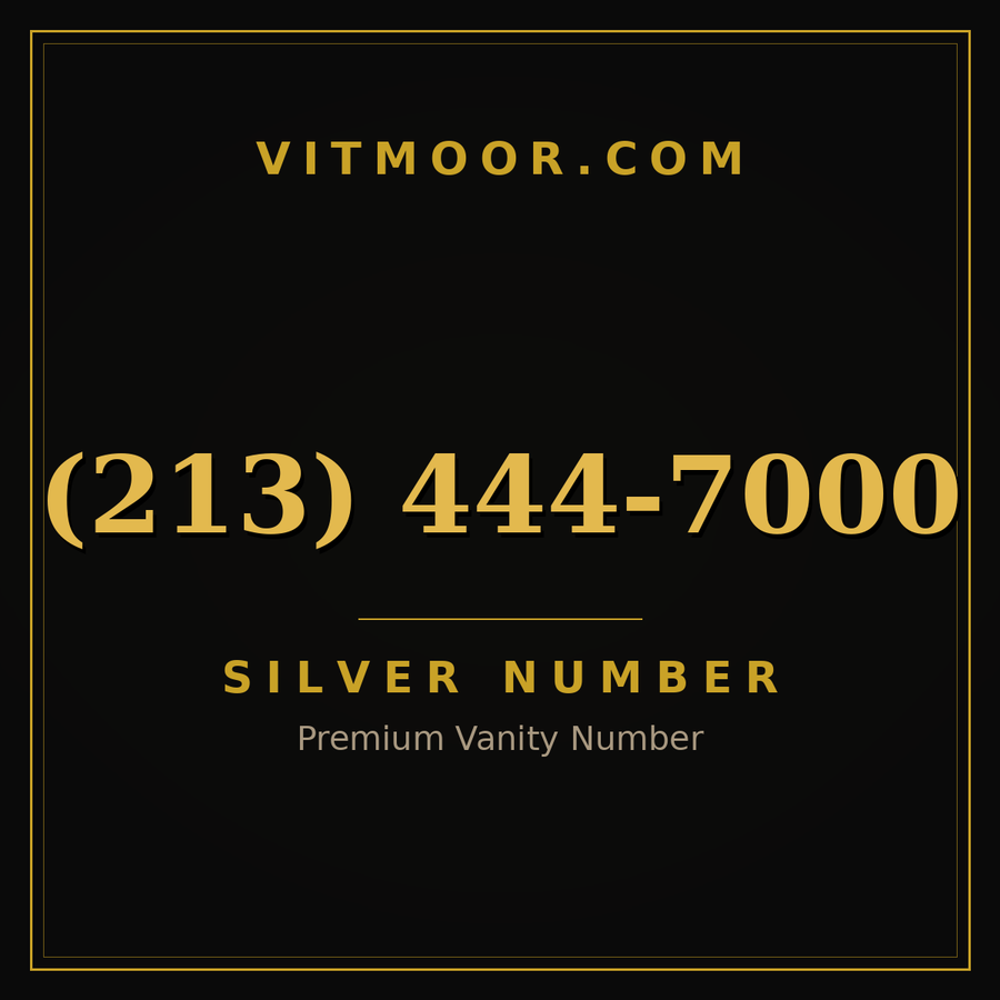 VITMOOR Silver premium number (213) 444-7000
