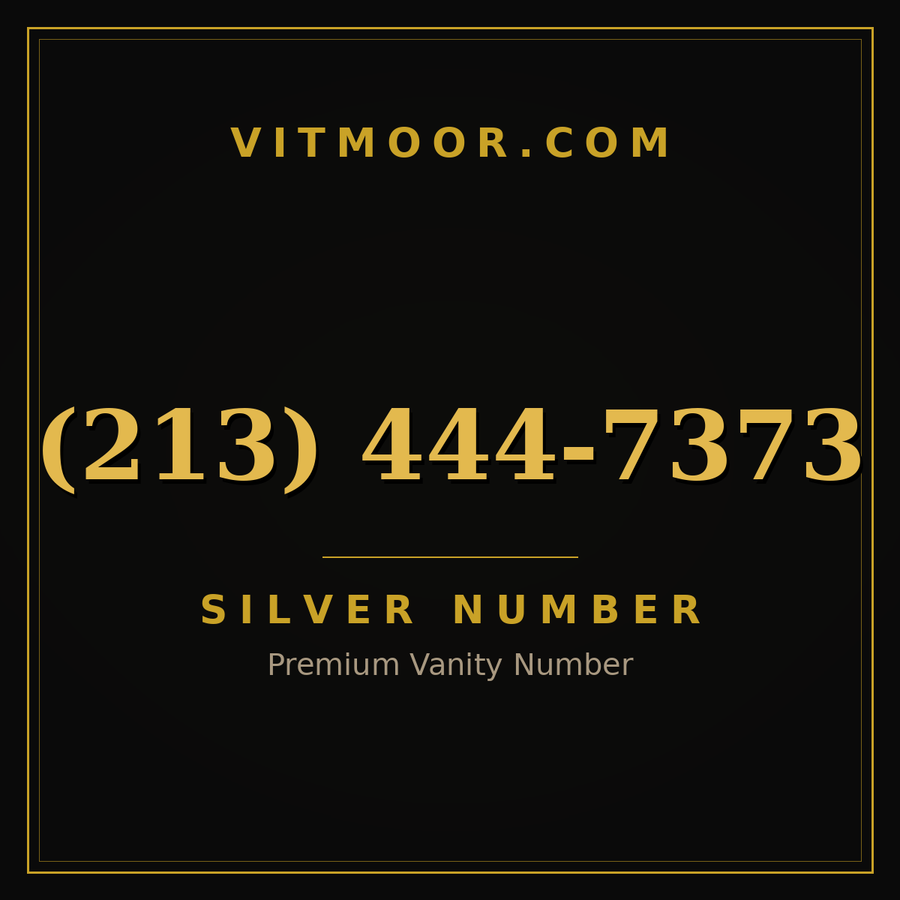 VITMOOR Silver premium number (213) 444-7373