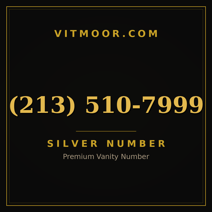 VITMOOR Silver premium number (213) 510-7999
