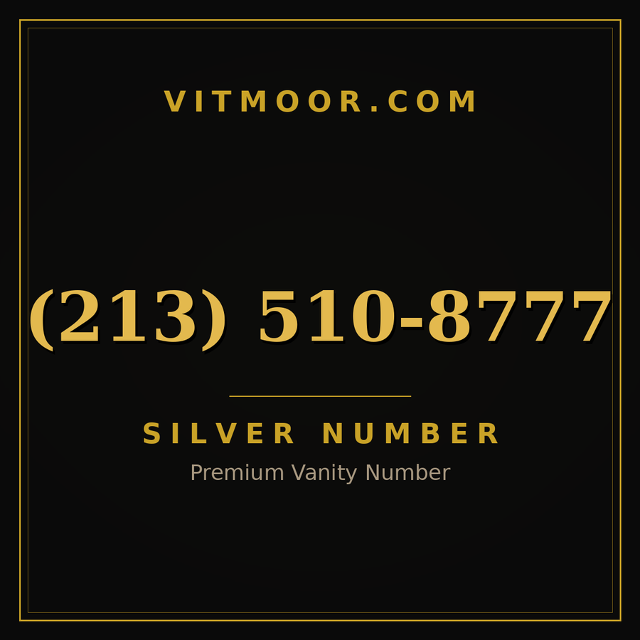VITMOOR Silver premium number (213) 510-8777