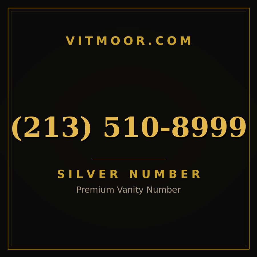 VITMOOR Silver premium number (213) 510-8999