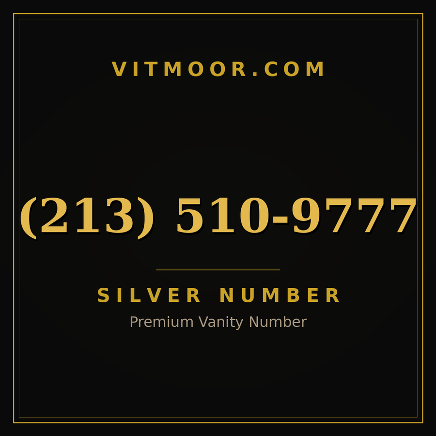 VITMOOR Silver premium number (213) 510-9777