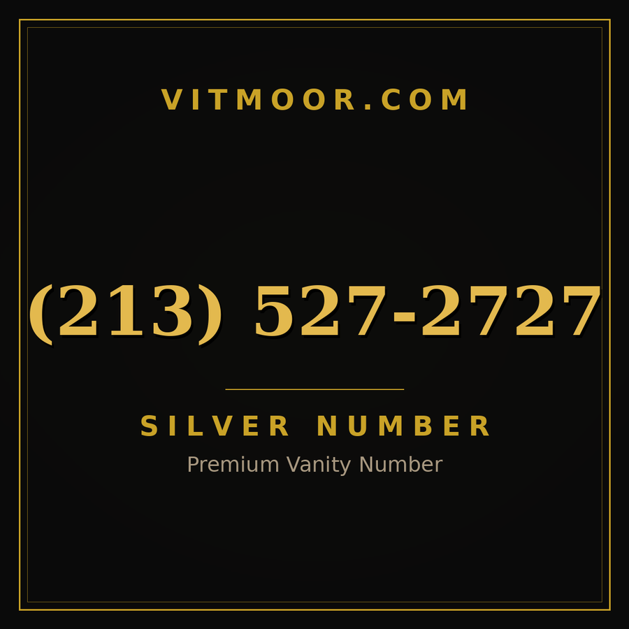VITMOOR Silver premium number (213) 527-2727