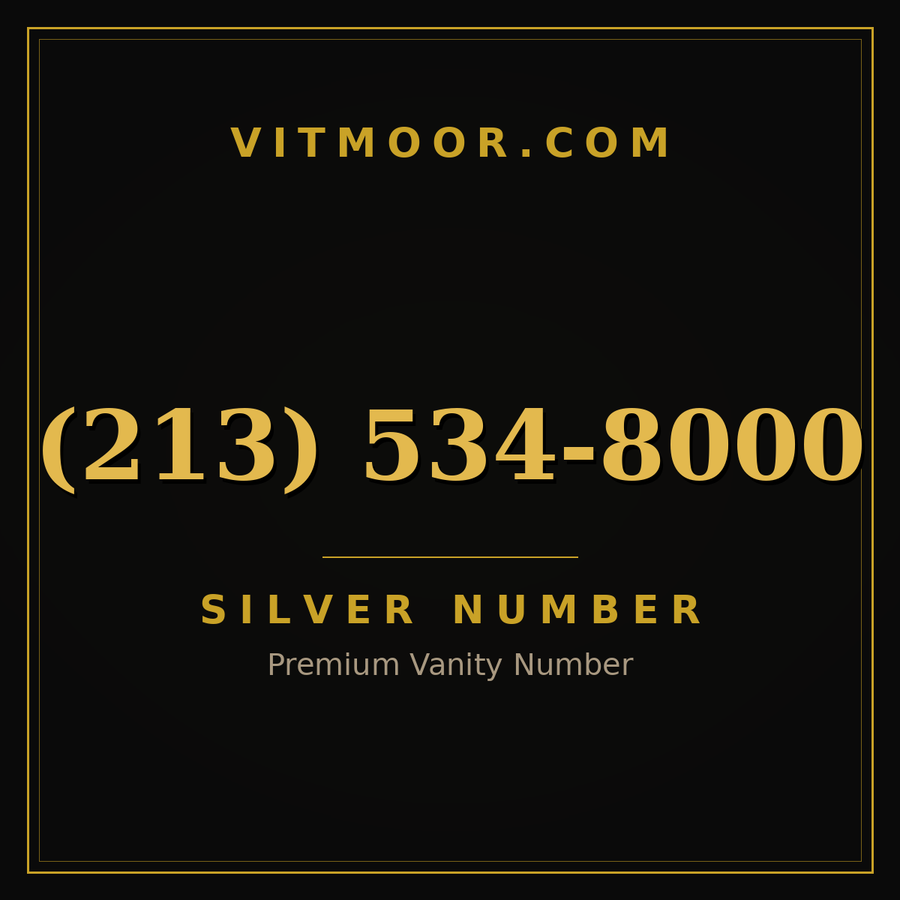 VITMOOR Silver premium number (213) 534-8000