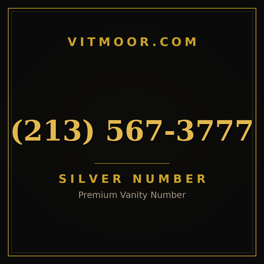 VITMOOR Silver premium number (213) 567-3777