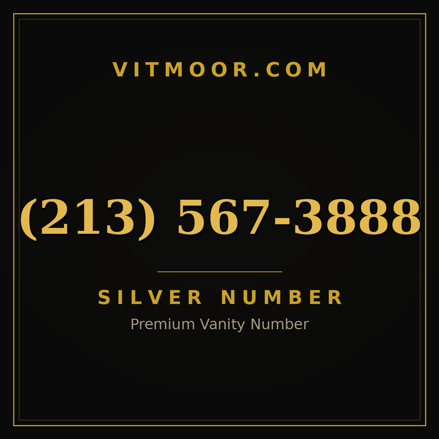 VITMOOR Silver premium number (213) 567-3888
