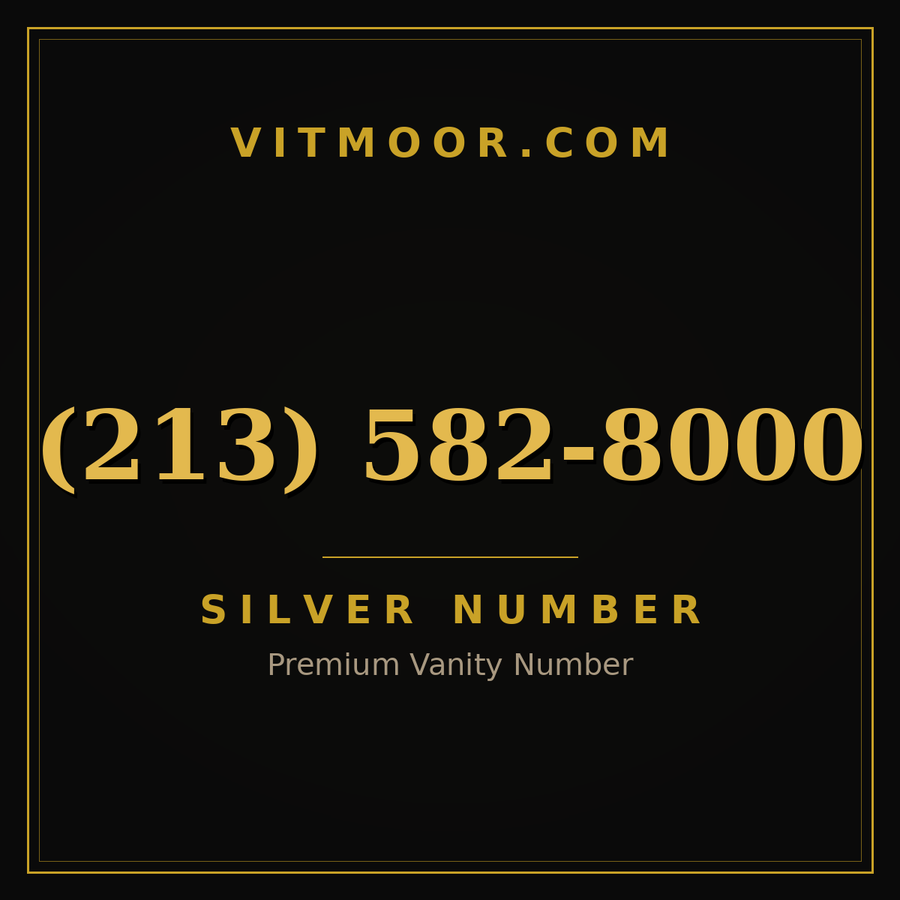 VITMOOR Silver premium number (213) 582-8000