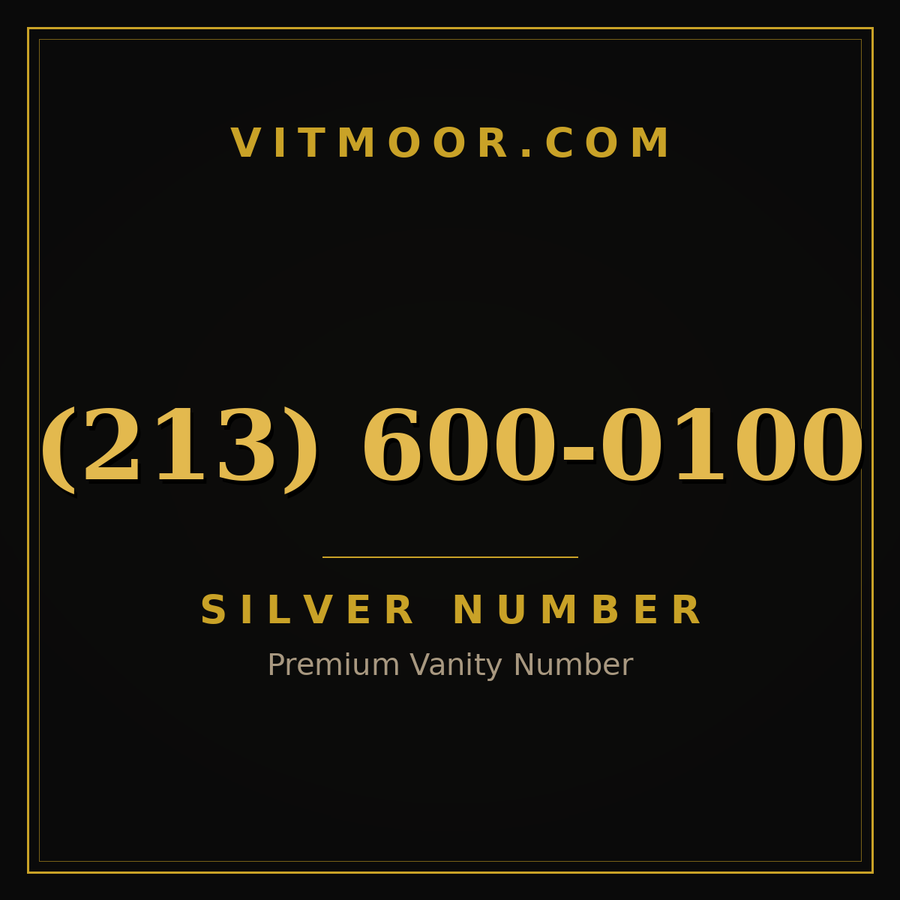 VITMOOR Silver premium number (213) 600-0100