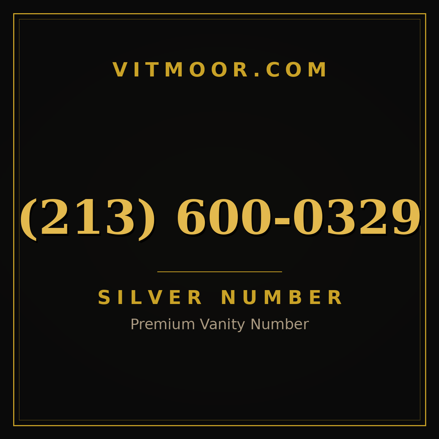 VITMOOR Silver premium number (213) 600-0329