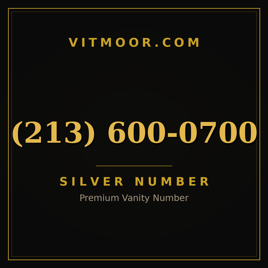 VITMOOR Silver premium number (213) 600-0700