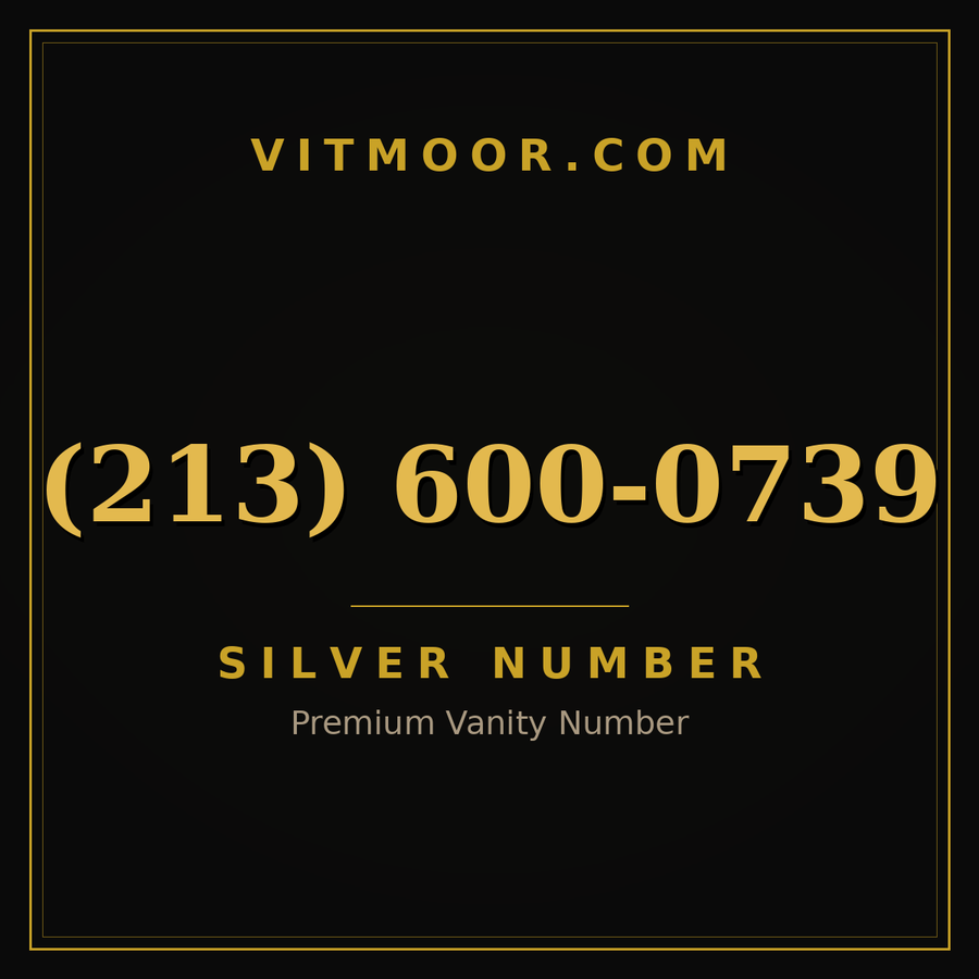 VITMOOR Silver premium number (213) 600-0739