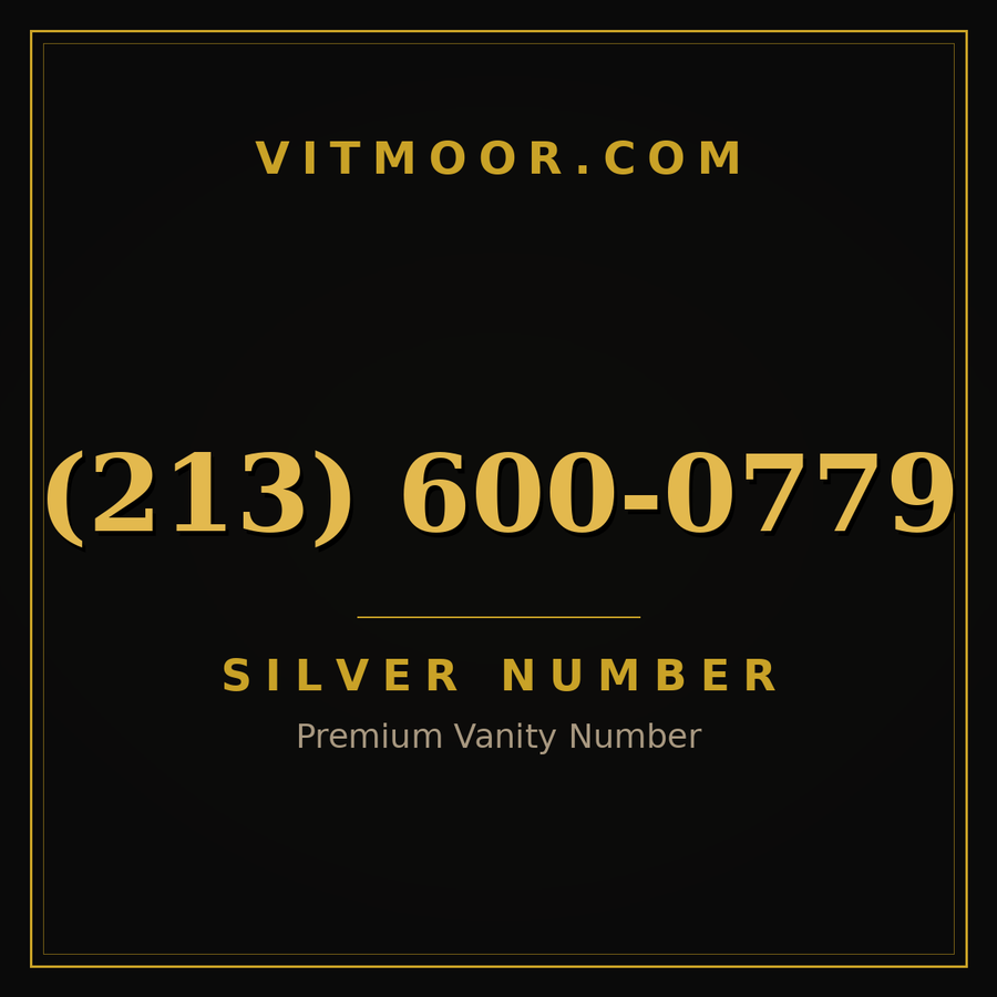 VITMOOR Silver premium number (213) 600-0779
