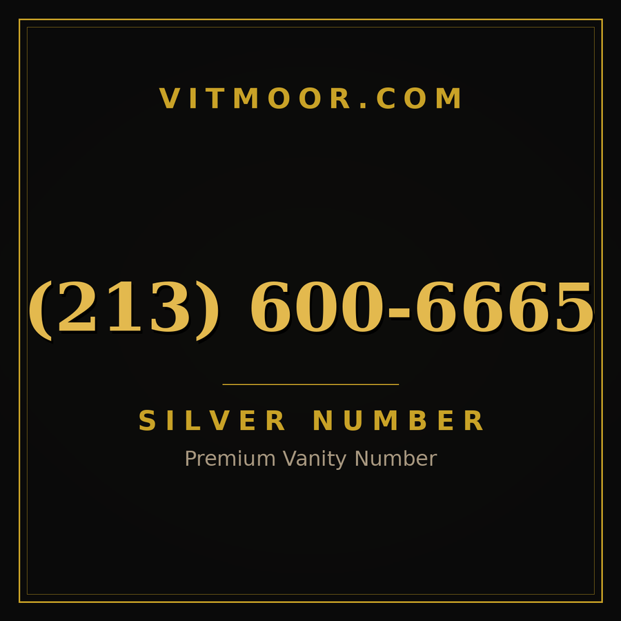 VITMOOR Silver premium number (213) 600-6665