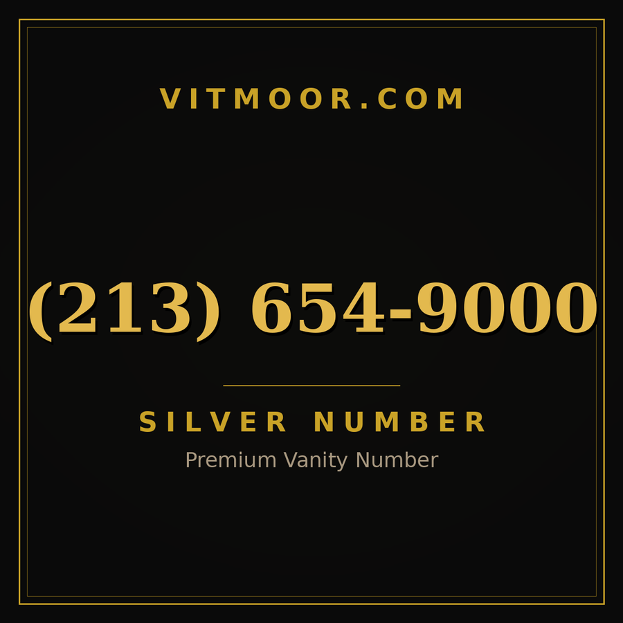 VITMOOR Silver premium number (213) 654-9000