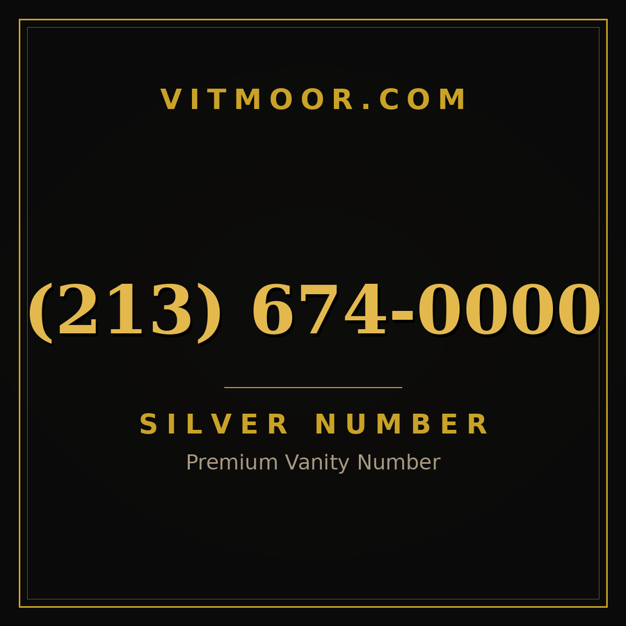 VITMOOR Silver premium number (213) 674-0000
