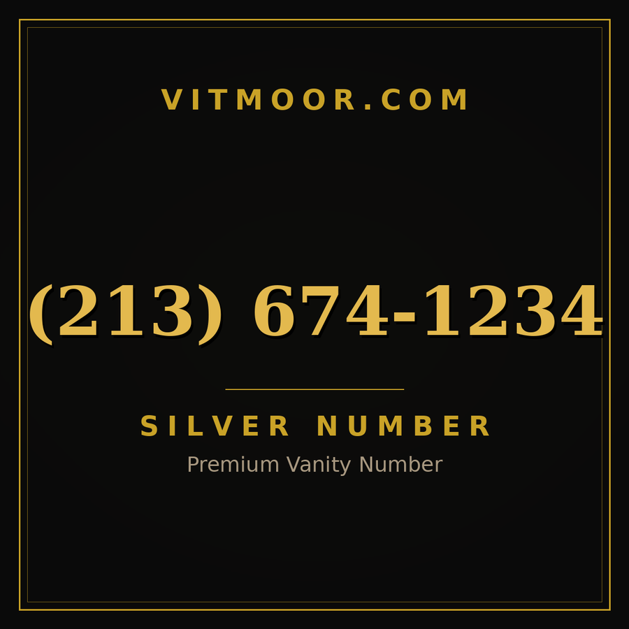 VITMOOR Silver premium number (213) 674-1234